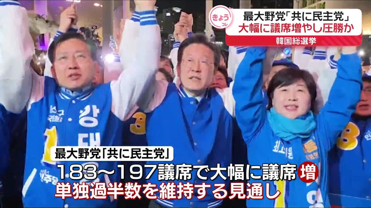 【速報】韓国総選挙　出口調査で野党の圧勝予測