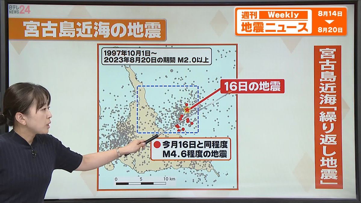 【解説】沖縄・宮古島近海で数年毎に起きる「繰り返し地震」とは？　東北・関東でも発生