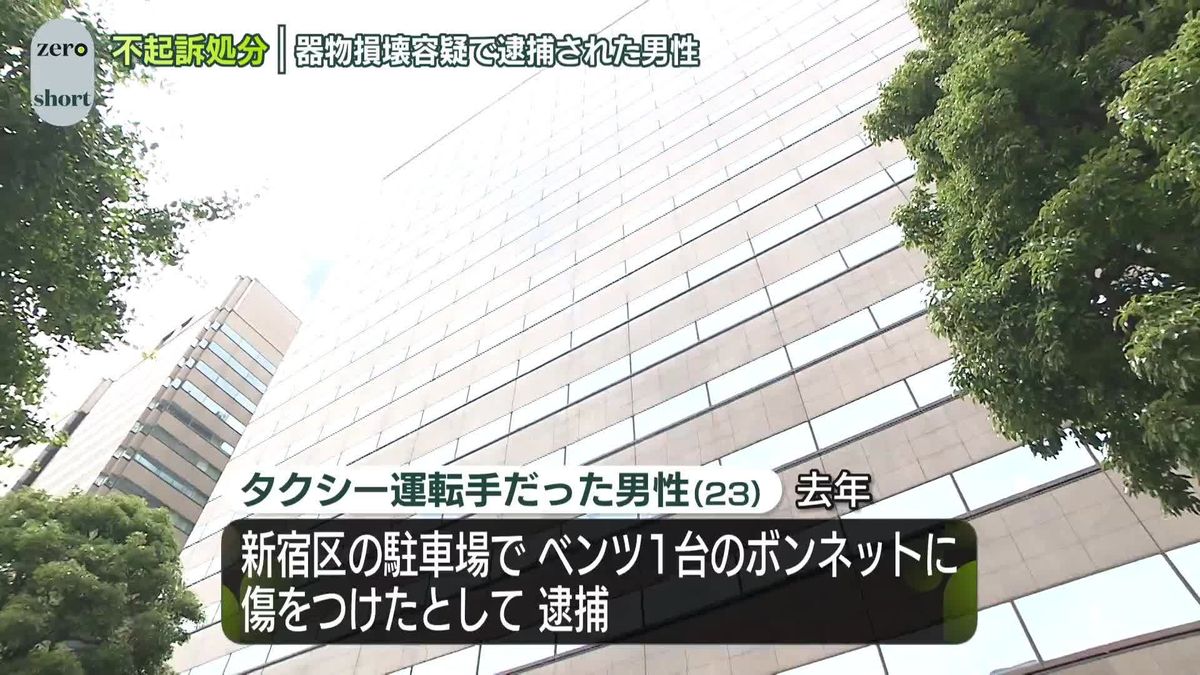 「ベンツ」傷つけ…器物損壊容疑で逮捕　男性を不起訴処分