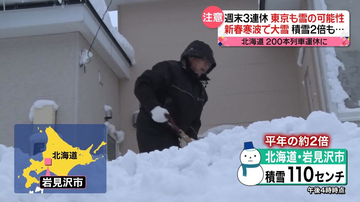 新潟・魚沼市で今季初の“積雪2メートル超“　北海道では大雪で交通に影響が…　7日は東京で“初雪”の可能性も