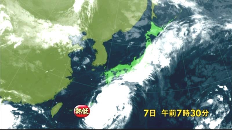 沖縄周辺に熱帯低気圧　台風に変わる見込み