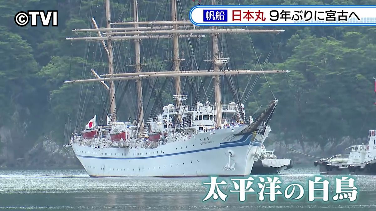 【9年ぶりの入港】帆船日本丸が宮古港に入港　岩手