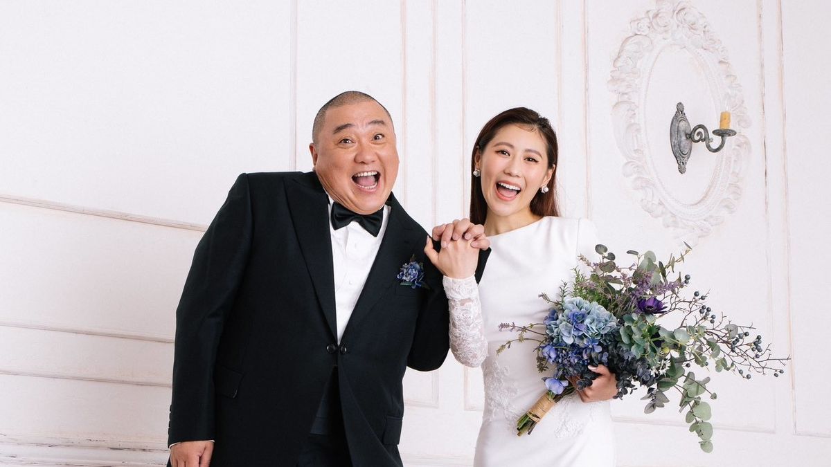 結婚を発表した山本圭壱さんと西野未姫さん（西野未姫さんのツイッターより）