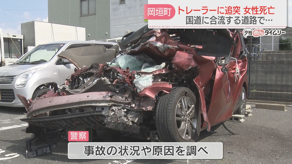 国道3号の合流地点で乗用車が大型トレーラーに追突　死亡した乗用車の女性は北九州市の21歳と判明　福岡