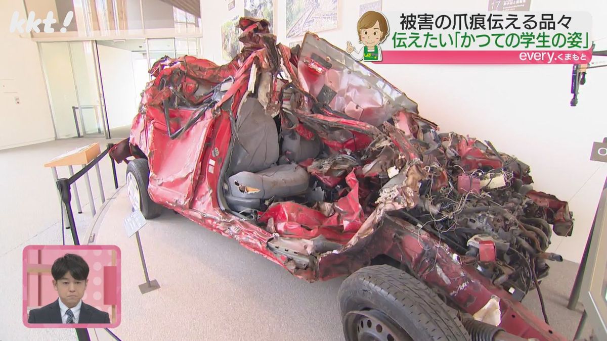 熊本地震時に土砂で押しつぶされた車