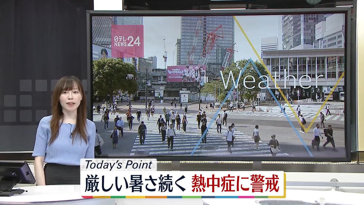 【天気】北陸と東北の日本海側は午前中心に雨の所が　関東～西日本の太平洋側は真夏の暑さ　午後は急な雷雨に注意