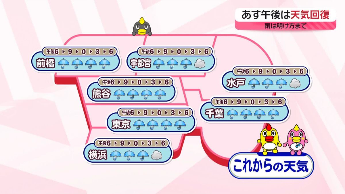 【あすの天気】天気回復、関東も次第に日差し戻る
