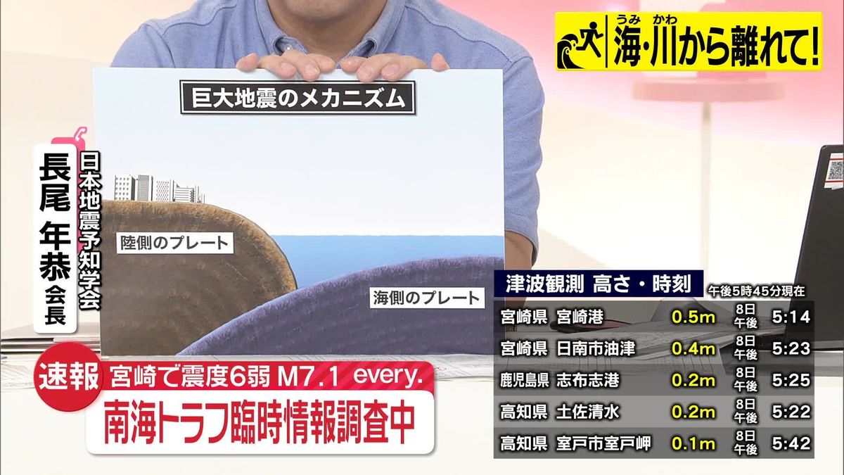 【宮崎で震度6弱】南海トラフ臨時情報調査中…専門家に聞く
