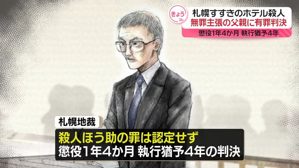 すすきののホテル殺人事件　父親に執行猶予4年