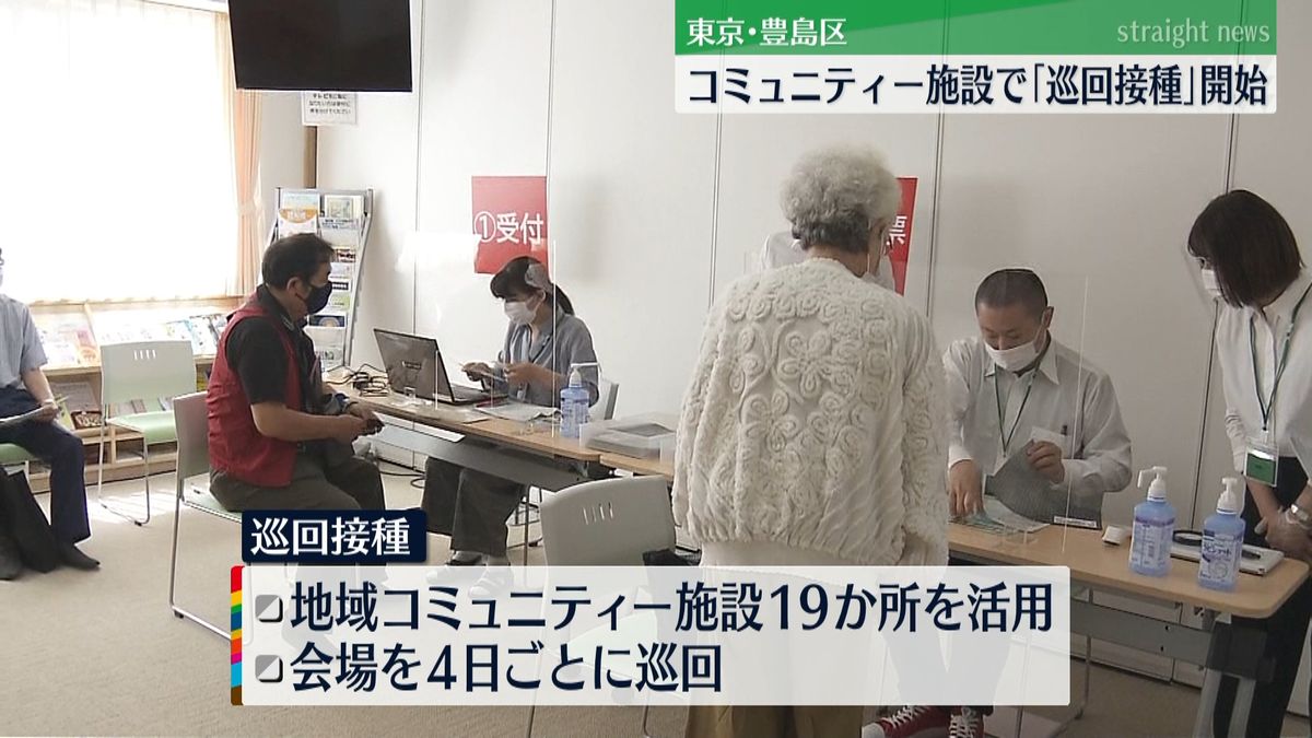 コミュニティー施設で巡回接種開始　豊島区