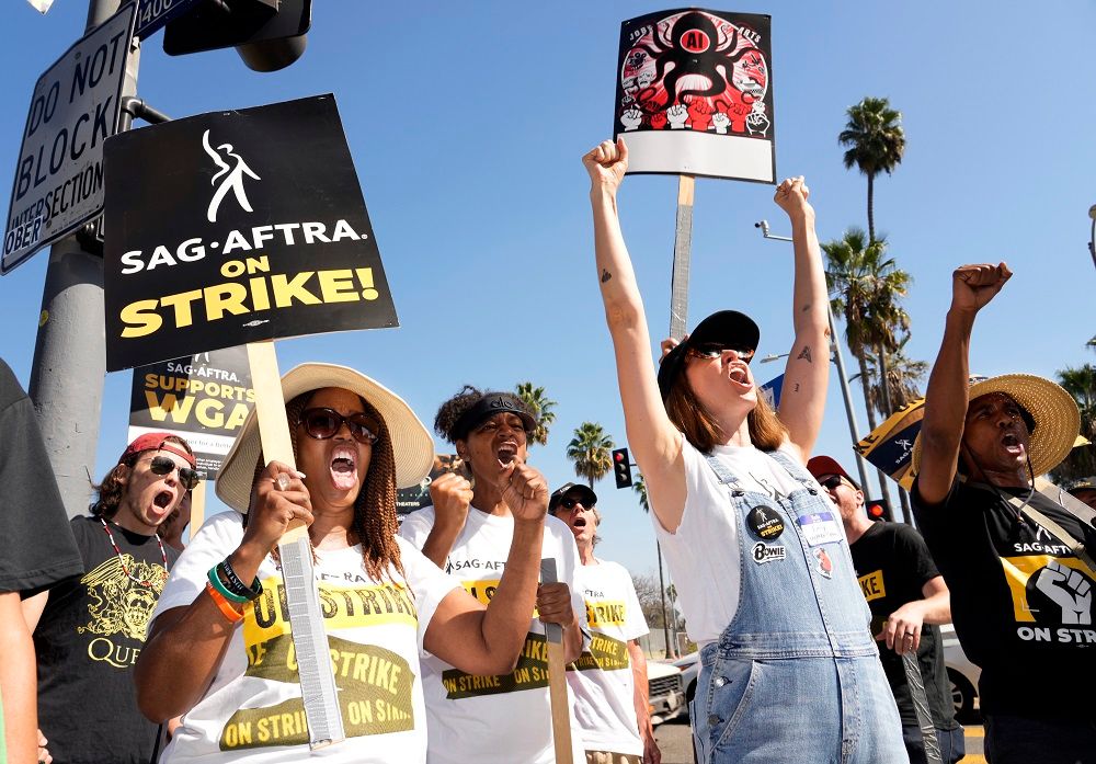 全米映画俳優組合のストライキの様子　写真：AP/アフロ