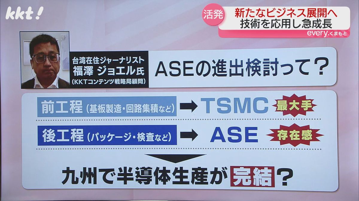 ASEとTSMCが連携すると九州での半導体生産完結に期待