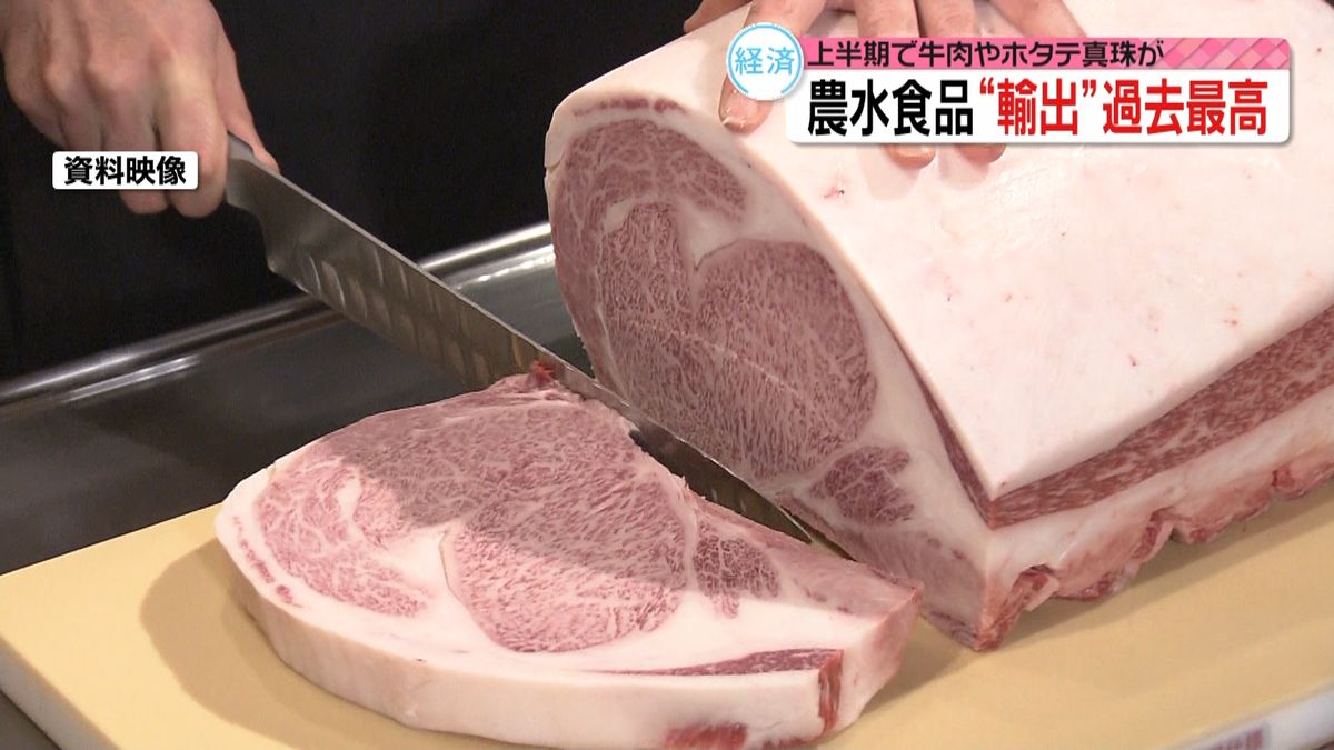 牛肉やホタテ貝などの輸出額“過去最高”に