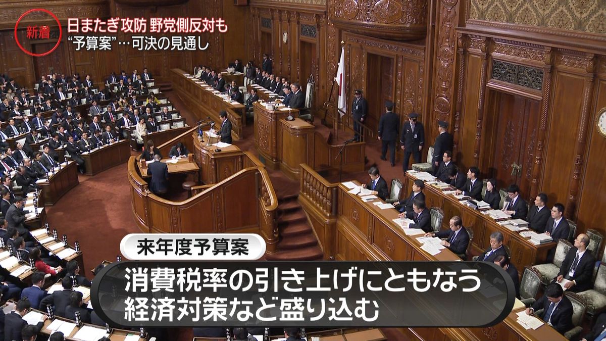 予算案　与野党の攻防が山場　未明にも採決