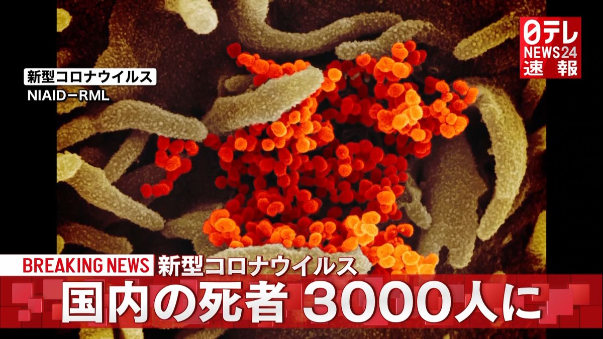 新型コロナ　国内の死者３０００人に