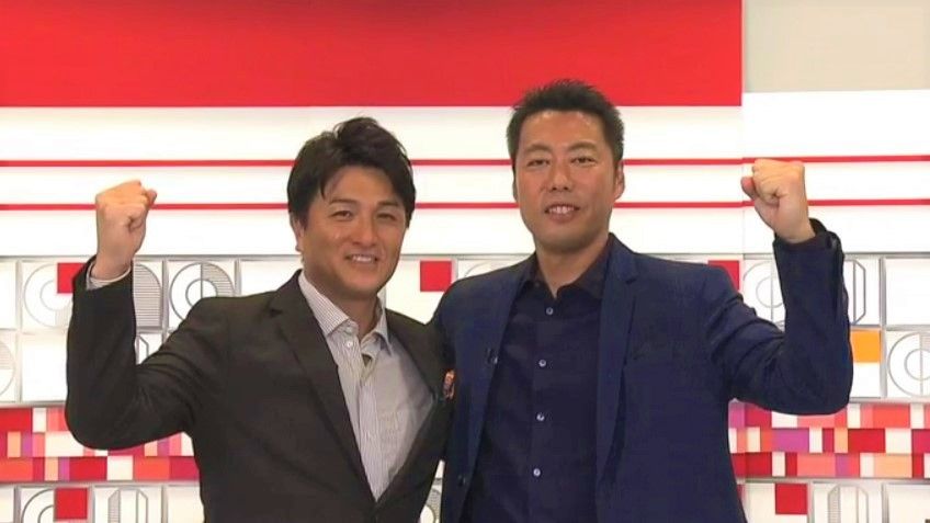 野球解説者の高橋由伸さん(左)、上原浩治さん(右)