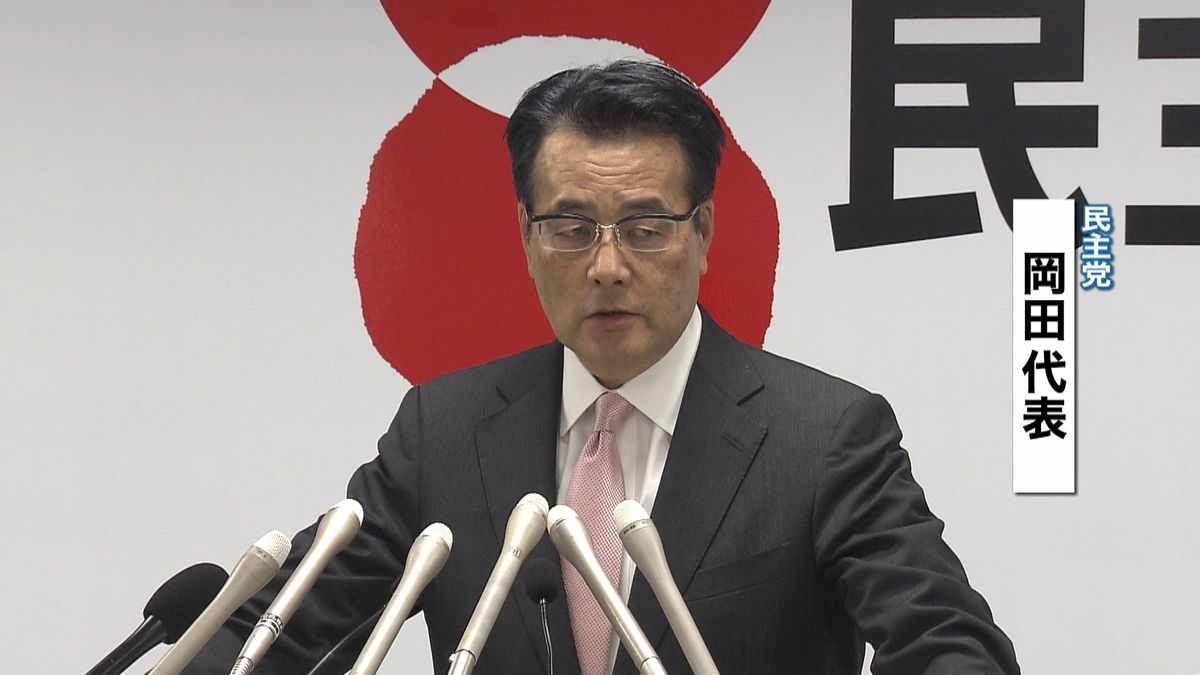 民主・岡田代表「若者が希望持てる政治を」