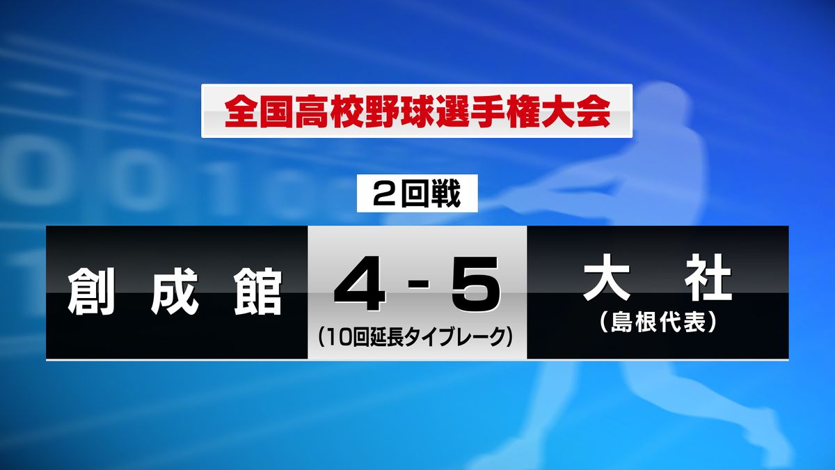10回延長タイブレークの末…夏の全国高校野球大会2回戦 創成館が島根県代表・大社と対戦《長崎》