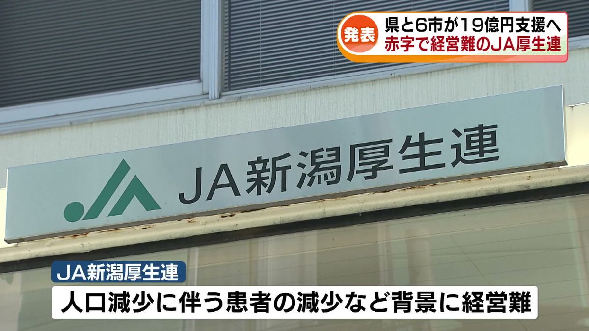 県と6市 JA厚生連に19億円支援へ　赤字拡大で経営難が続く