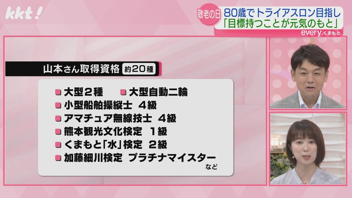 山本さんは20以上の資格を持つ