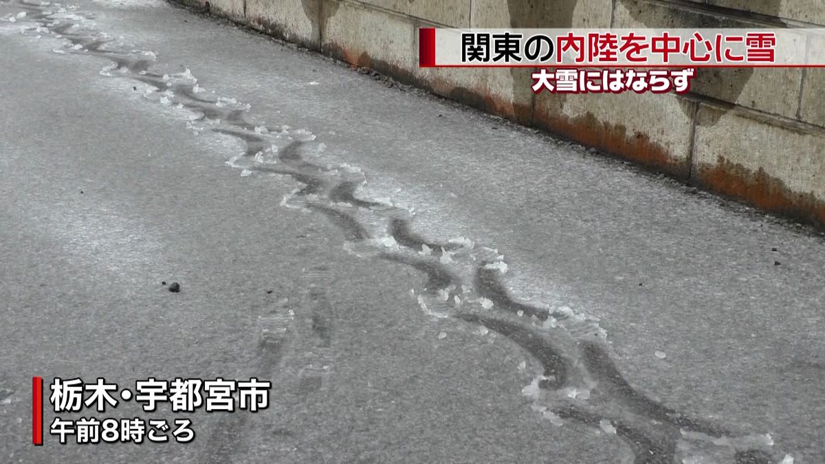 関東平野部　懸念された大雪にはならず