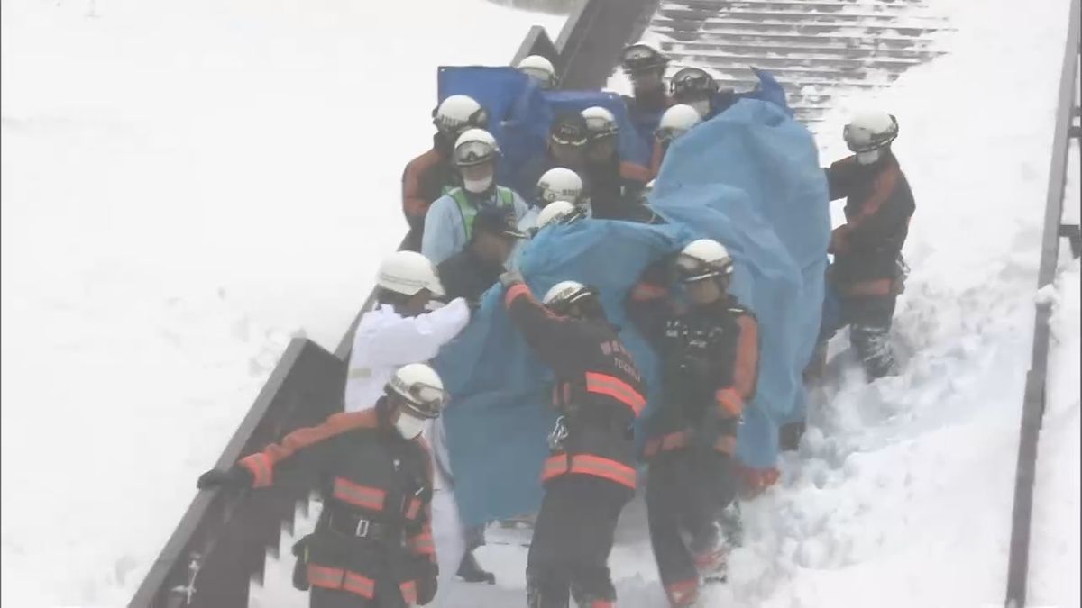 那須雪崩事故　発生当時の現場　2017年