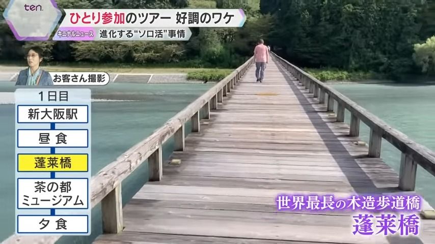 世界最長の木造歩道橋「蓬莱橋」