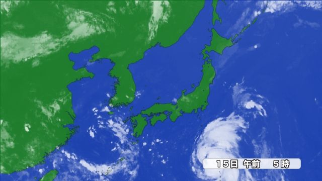 きょう15日(木)雲画像