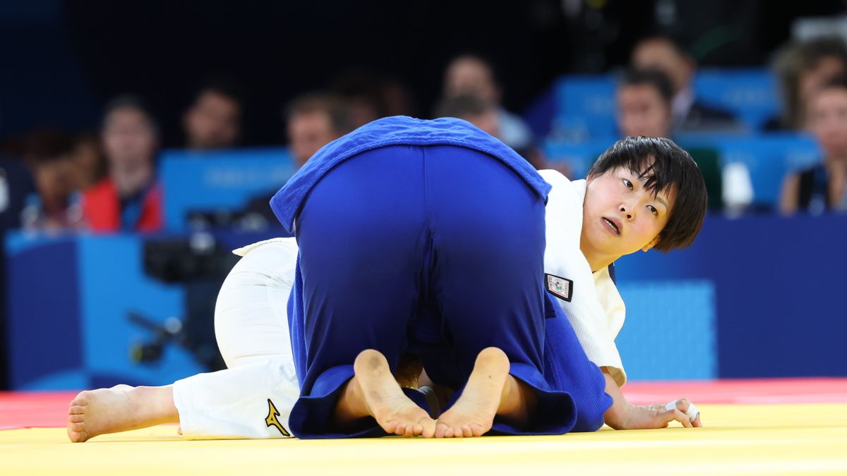 柔道女子78キロ級の3位決定戦で敗れた高山莉加選手(写真:長田洋平/アフロスポーツ)