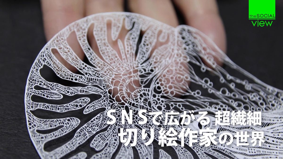 「ＳＮＳ活力に」切り絵作家の超繊細な世界