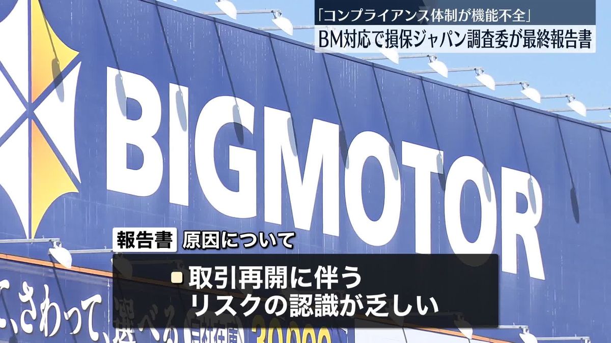 損保ジャパンの“ビッグモーター不正請求”対応「コンプライアンス体制が機能不全をおこしていた」 調査委が最終報告書