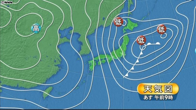 福島第一原発、１６日は強い北西風の見込み