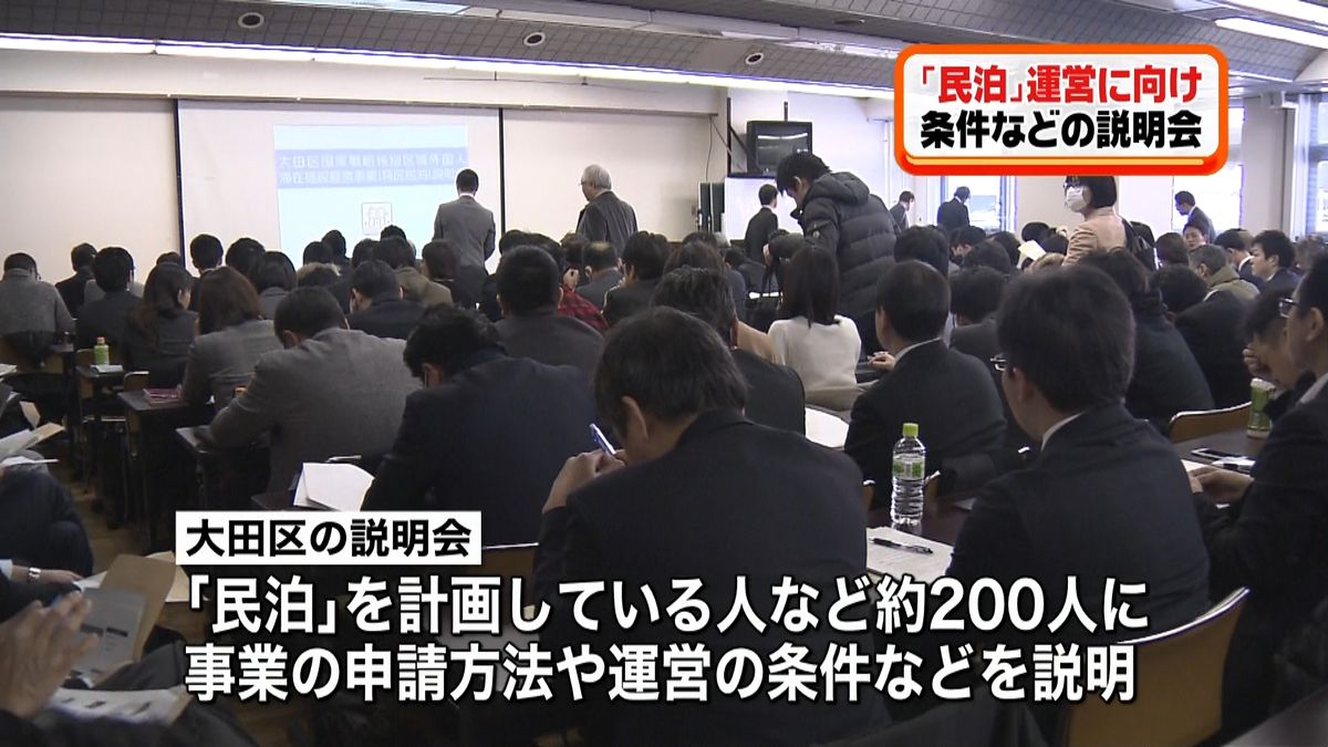 「民泊」運営に向け条件など説明　大田区