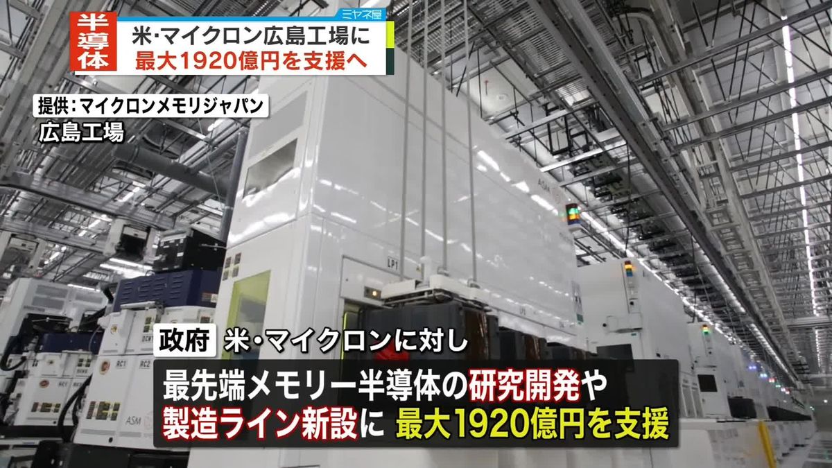 米マイクロンの広島工場に最大1920億円を支援へ　経産相「先端半導体を安定供給してもらう」