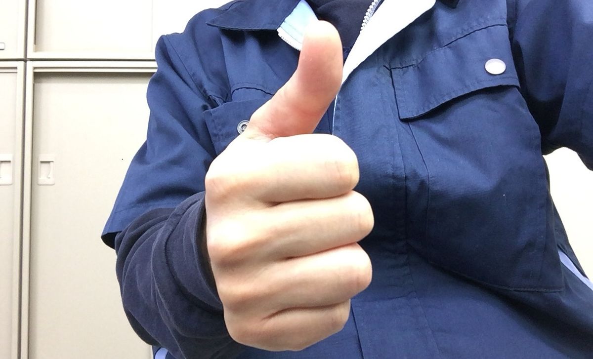 「男性」を表す手話/提供：日本手話研究所