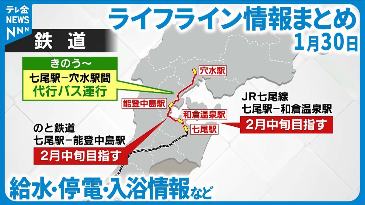 【1月30日】ライフライン情報まとめ