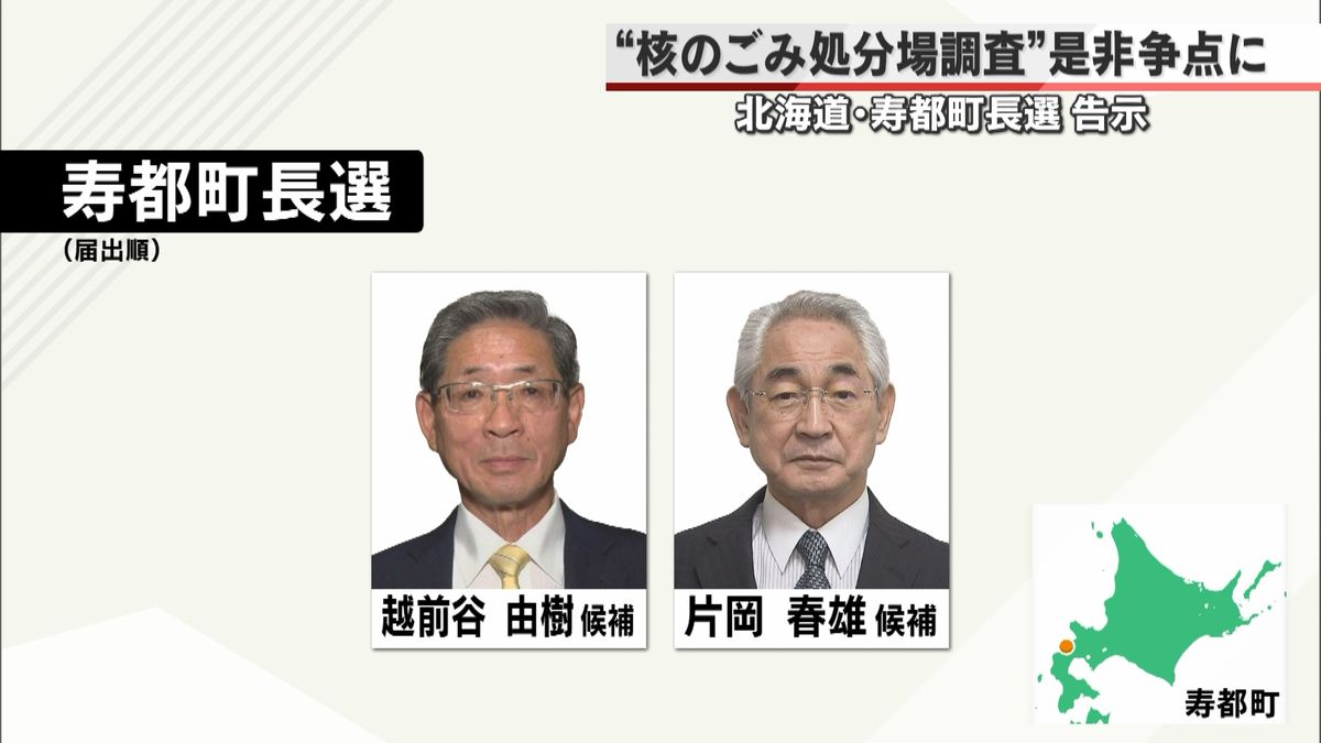 北海道・寿都町長選告示“核のごみ”争点に