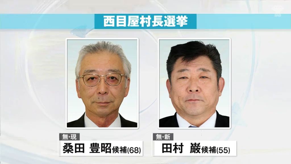 西目屋村長選挙告示　現職と新人の2人が立候補