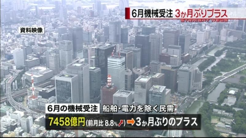 ６月の機械受注　３か月ぶりプラス