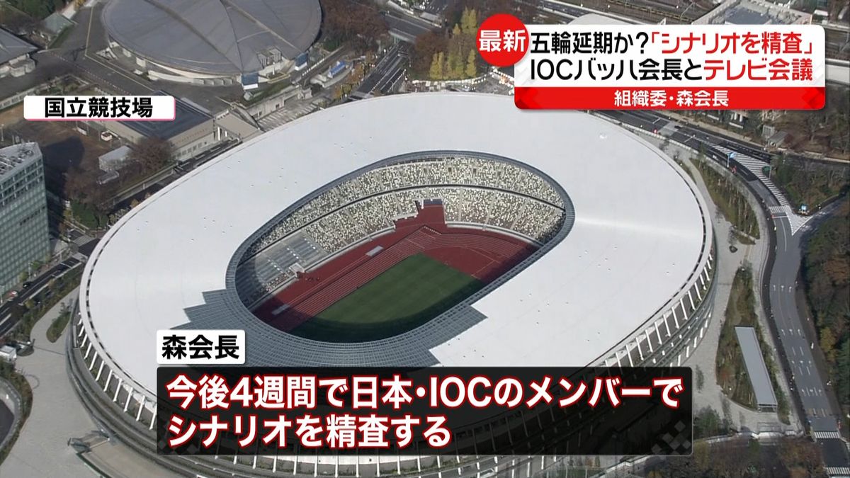 五輪延期？森会長「ＩＯＣとシナリオ精査」