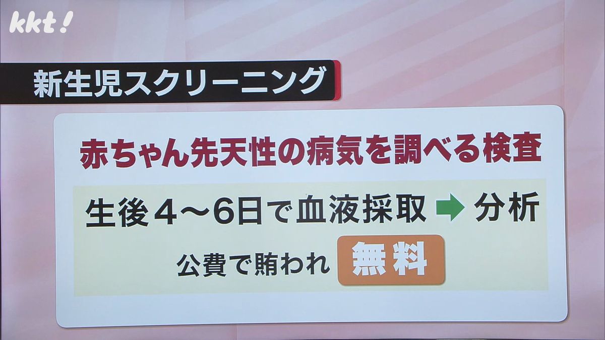 新生児スクリーニングは赤ちゃんに先天性の病気があるかどうかを調べる検査