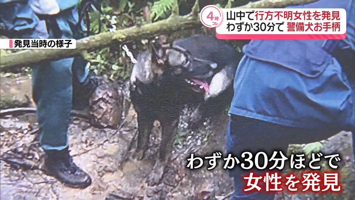 警備犬が山中で行方不明女性を発見　わずか30分　東京・青梅市