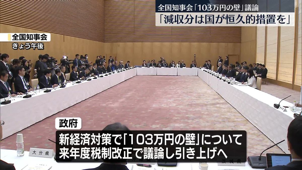 「103万円の壁」議論…全国知事会“減収分は国が恒久的措置を”