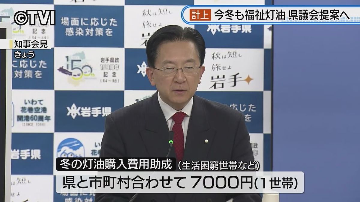 【1世帯あたり7000円】岩手県・生活困窮世帯への灯油購入費補助へ補正予算案