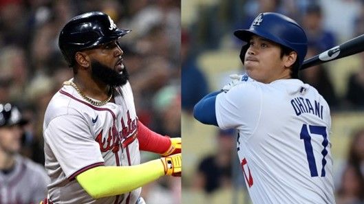 オズナ選手(左)と大谷翔平選手(右) 写真：USA TODAY Sports/ロイター/アフロ