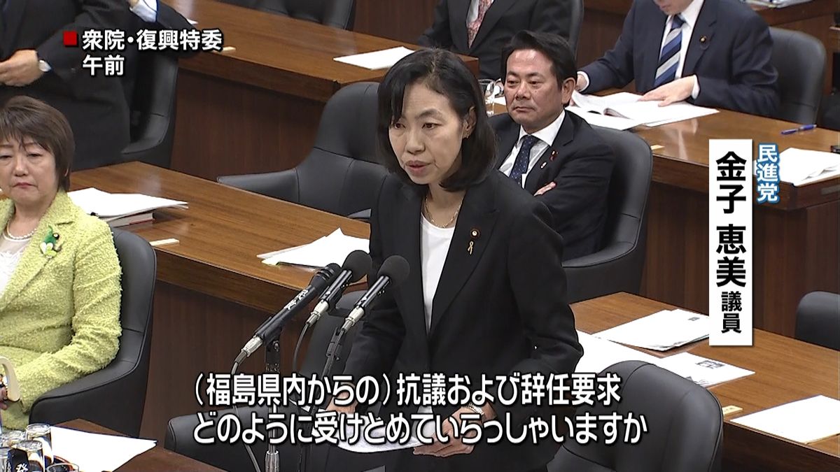 野党追及に今村復興相「真意伝わってない」