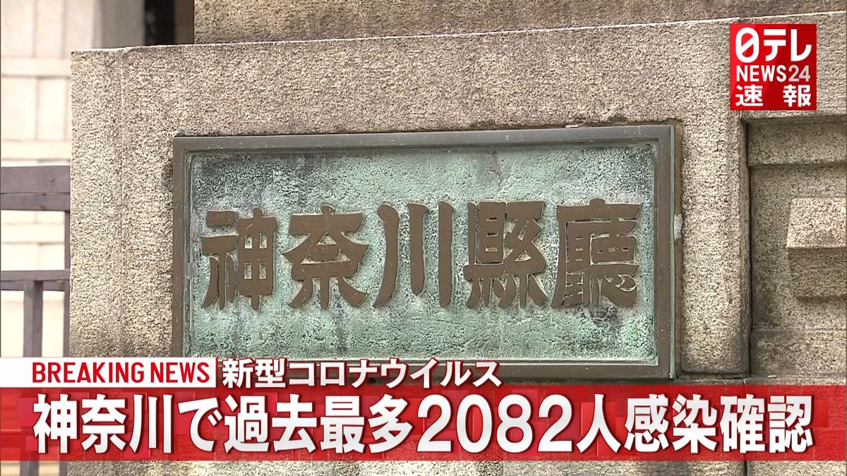 神奈川２０８２人の感染確認　初の２千人超
