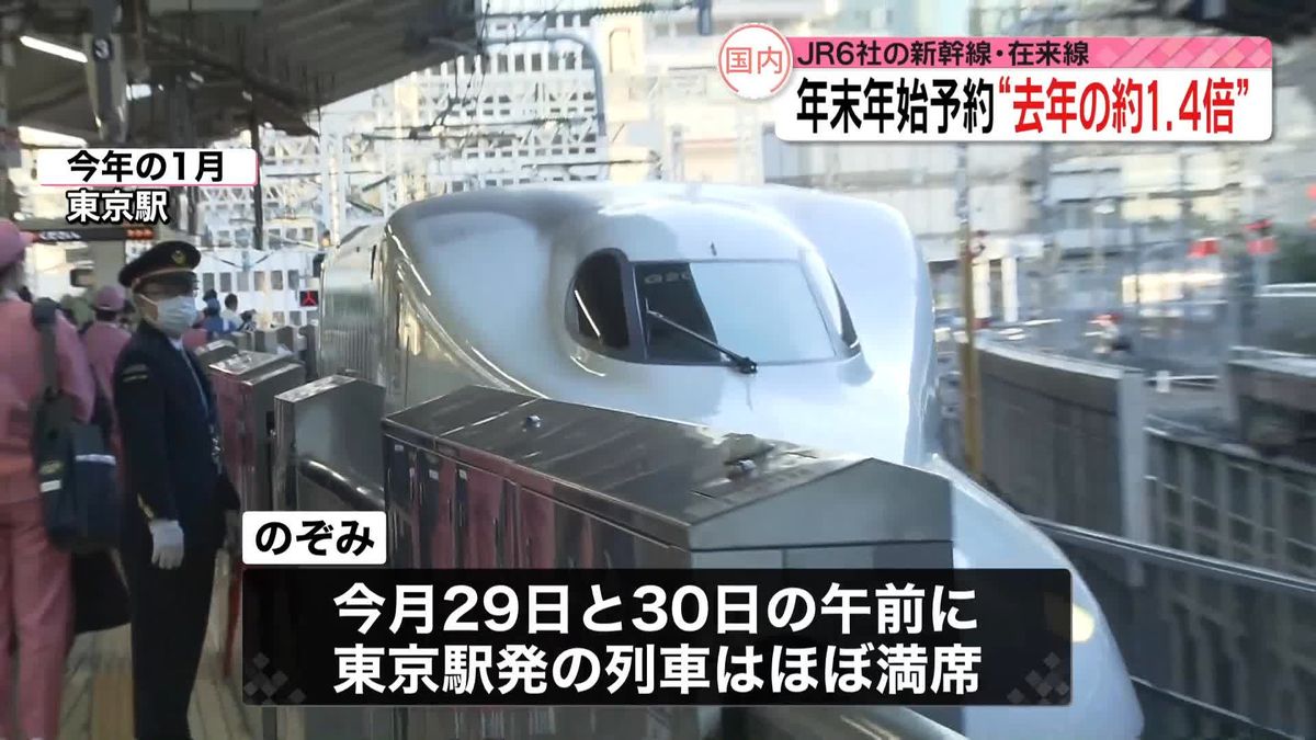 東海道新幹線「のぞみ」全席指定の年末年始“予約半分”埋まる