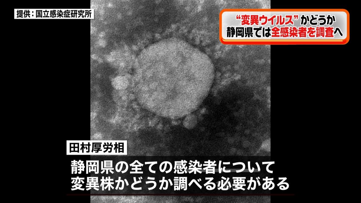 静岡県の全感染者“変異ウイルス”調査へ