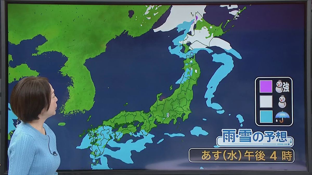 【あすの天気】西日本で雨、北日本で雪に　輪島は気温上がり雪崩に注意